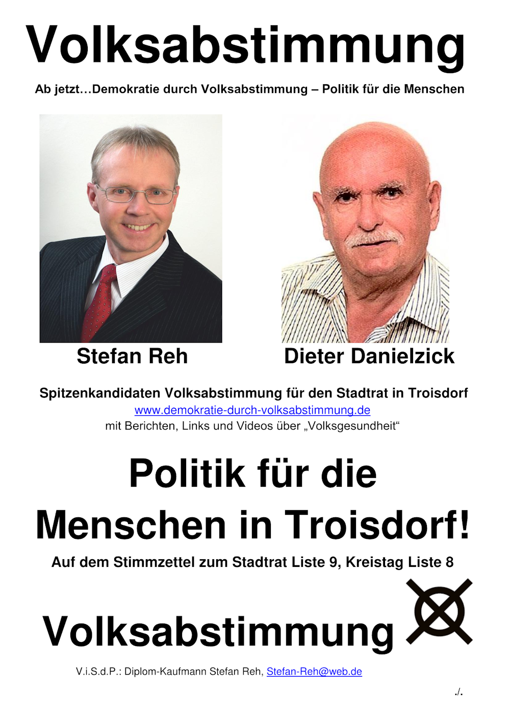 Stefan Reh und Dieter Danielzick   Unsere Wahlaussagen fuer Troisdorf 1